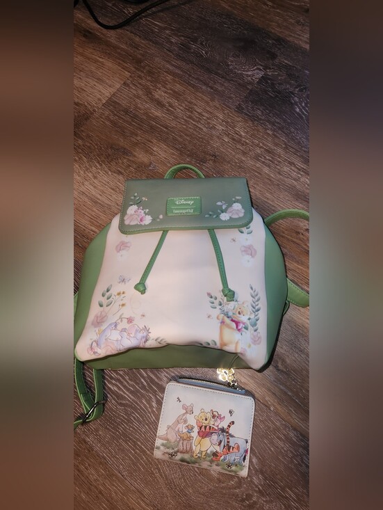Loungefly Handbags - Loungefly Floral Winnie the Pooh Backpack WITH Matching Wallet